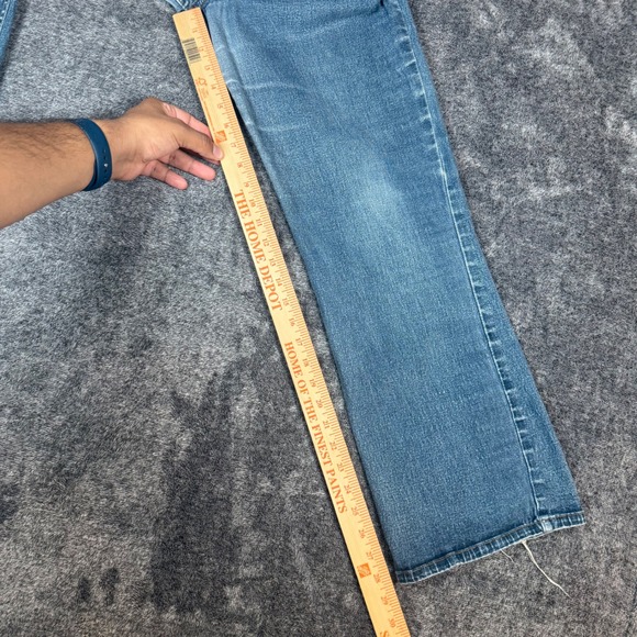 Y2K L.E.I. by Lee Bootcut Jeans Womens 18 1/2 Light Wash Raw Hem Flare Denim - Picture 9 of 11